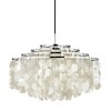 VerPan - Fun 10DM - Pendellamp - parelwit/geolijst/kabel zwart/H 38cm/Ø 57cm