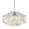 VerPan - Fun 10DM - Suspension - blanc nacré/poli/câble noir/H 38cm/Ø 57cm