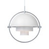 Gubi - Multi-Lite - Suspension chrome - blanc/Ø 36cm/câble blanc