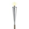 Blomus - Blomus Orchos Gartenfackel  65007 - edelstahl/Edelstahl/Stab Holz/H: 145.0 cm