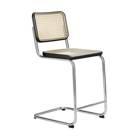 Thonet - S 32 VHT barkruk met vlechtwerk 65cm