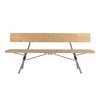 Moormann - Kampenwand Garden Bench with Backrest - fir, rope red/untreated, galvanized steel/200x42x83cm
