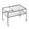 Richard Lampert - Herbert Hirche - Desserte mobile - transparent/noir RAL 9005/70x46.4x50.6cm/avec verre de sécurité