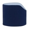 Softline - Coral Pouf - dark blue/light blue/fabric felt 858/859/H 40, Ø 50cm