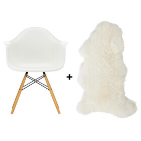 Vitra - Aktionsset Eames Plastic Armchair DAW + Lammfell gratis