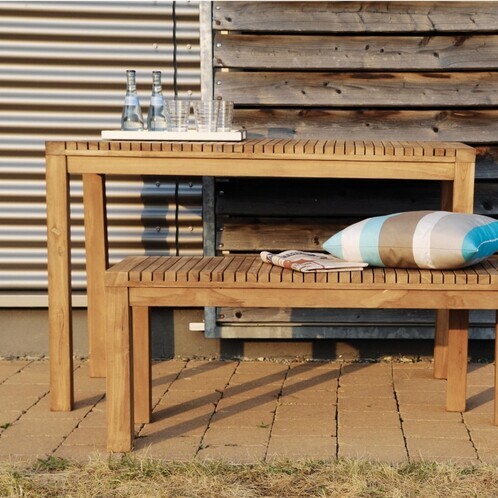 Jan Kurtz - Samoa Teakholz Gartentisch - natur/Teak/LxBxH 120x75x75cm