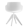 MDF Italia - Flow Slim Armchair New Edition Frame Steel - white/frame steel matt white
