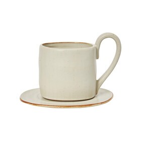 Ferm Living - Flow beker met schotel