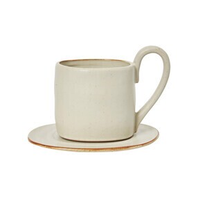 Ferm Living - Flow beker met schotel