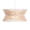 Secto Design - Kontro 6000 - Suspension - bouleau naturel/bois de bouleau/câble/baldaquin blanc/incl. ampoule LED 2700K/820lm