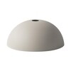 ferm LIVING - Dome Shade Lampenschirm - hellgrau/pulverbeschichtet/innen weiß/H 16cm/Ø 38cm