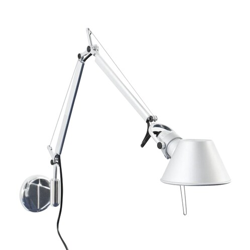 Artemide - Tolomeo Micro LED wandlamp - aluminium/3000K/400lm/incl. wandbevestiging/49x41cm bxh