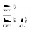 Vitra - L'Oiseau Bouroullec Figure - line drawing