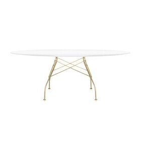 Kartell - Glossy Table Oval Frame Gold