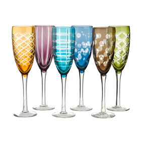 POLSPOTTEN - Cuttings Champagne Glass Set of 6