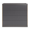 müller möbelwerkstätten - Flai Kommode - anthrazit/1.9cm CPL-Beschichtung/1 Ablagefach/Birkenkante/BxHxT 118x108x45cm/mit 4 Schubkästen