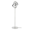 Gubi - Multi-Lite - Lampe de plancher chrome - chrome/abat-jour chrome/H 148cm, Ø 39cm/structure chrome