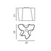 Artemide - Logico Soffitto Mini Singola - Plafondlamp - Strichzeichnung