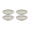Bloomingville - Fanny Teller 4er-Set - weiß/lebensmitteltauglich/Metalldekor/Ø 16cm