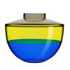 Kartell - Shibuya Vase - rauchgrau/gelb/blau