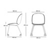 Gubi - Beetle Dining Chair - Chaise à roulettes - dessin au trait