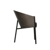 Driade - Costes - Fauteuil - chêne gris/bois/structure noire/Coussin de siège en cuir