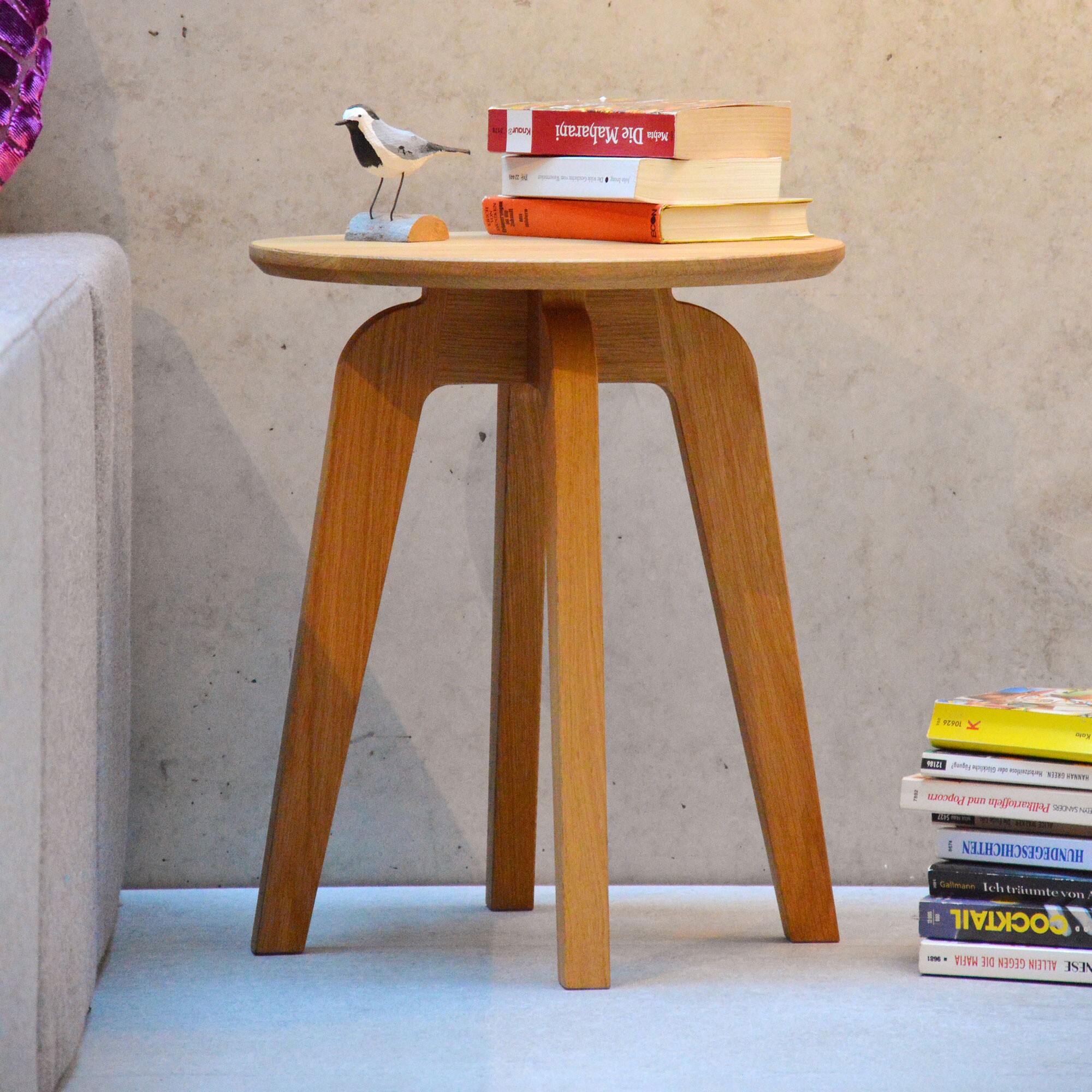 Jan Kurtz Dweller Solid Wood Side Table O50cm Ambientedirect