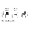 Vitra - Hal Tube Stuhl stapelbar - Strichzeichnung