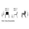 Vitra - Hal Tube - Chaise empilable - dessin au trait