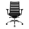 Wagner - ErgoMedic 100-1 Office Chair    - black/star base: polished aluminium/with wheels for hard floors