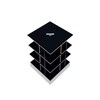 Moormann - Musikstapler CD Shelf H:56cm - black/FU multiplex birch/base: cement/for ca. 180 CDs/rotatable