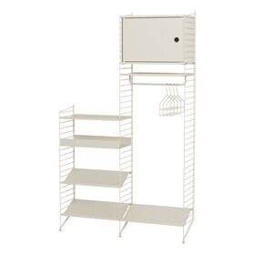 String - Wardrobe Combination with Cabinet 120x200x30cm