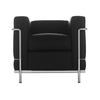 Cassina - Le Corbusier LC2 Armchair - grafite black/leather LCX 13X414/frame chrome