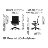 Vitra - Vitra ID Mesh Office Chair - line drawing
