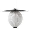 Gubi - Satellite - Pendellamp L - wolk wit/poeder gelakt/H 38,4cm, Ø 27,2cm/kabel zwart