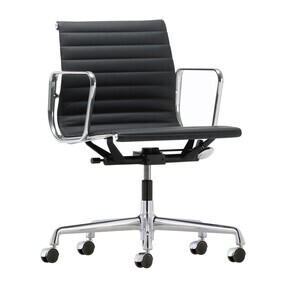 Vitra - EA 117 Alu Chair Bürostuhl Leder Gestell verchromt