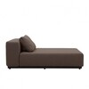 Softline - Nevada - Chaise-longue / lit de jour - brun foncé/feutre 635/PxHxP 172x75x90cm/structure metal noir