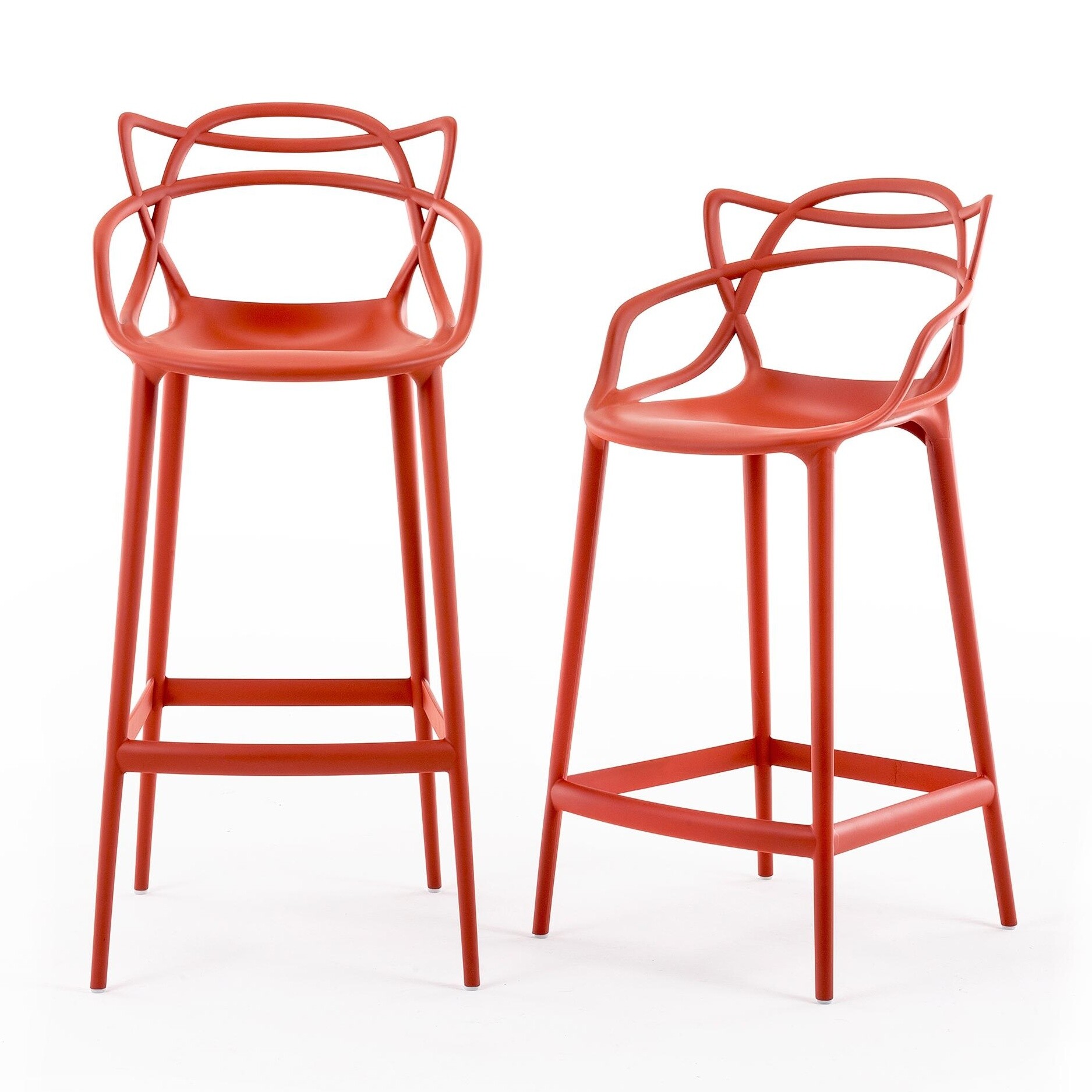 Kartell Masters Bar Stool 75cm, Kartell Masters Inspired Modern Designer Bar Stool Chair In Grey