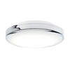Decor Walther - Glow 28 N LED Ceiling Lamp - chrome/white glossy/3000K/2500lm/H 9.5cm/Ø 28cm