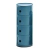 Kartell - Componibili 4 - Container - blauw/mat/H 77cm/ Ø 32cm/Nieuwe kleur!
