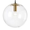 ClassiCon - Selene - Suspension laiton - transparent/laiton/Ø45cm/noir câble gainé tissu