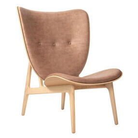 NORR 11 - Elephant fauteuil leer onderstel natuurlijk eiken