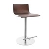 la palma - Thin - Tabouret de bar réglable - chêne foncé teinté noyer/bois/hauteur réglable de 54 à 79 cm