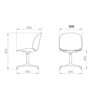 Gubi - Beetle Dining Chair-Chaise avec pied en croix - dessin au trait