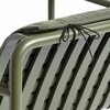 HAY Palissade grüner Stahl Outdoor-Stuhl Detailansicht mit Textilkissen und Schnürbindung, modernes Design. - Palissade Steppkissen 139x49,5cm