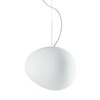 Foscarini - Gregg Media Pendelleuchte - weiß / 26x31cm/Glas/LxBxH 31x26x26cm