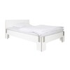 Moormann - Moormann Tagedieb Bett mit Kopfteil 120x200cm - weiß/Klammern steingrau/LxBxH 213.4x124.7x81.5cm/ohne Matratze und Lattenrost