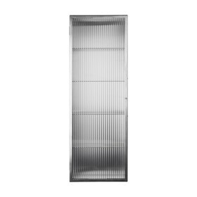 Ferm Living - Haze wandkast geribbeld glas 35x100cm roestvrij staal