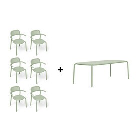 Fatboy - Table de jardin + chaise de jardin avec accoudoirs Toní