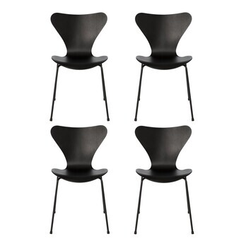 Fritz Hansen - Serie 7™ Stuhl gefärbte Esche Monochrom 4er Set